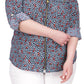 Michael Kors Women's Zip Front Shirt Blue Size 2X