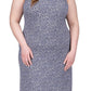 Michael Kors Women's Border Print Slip Maxi Dress Blue Size 3X