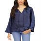 Michael Kors Bell Sleeve Chain Neck Top
