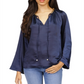 Michael Kors Bell Sleeve Chain Neck Top