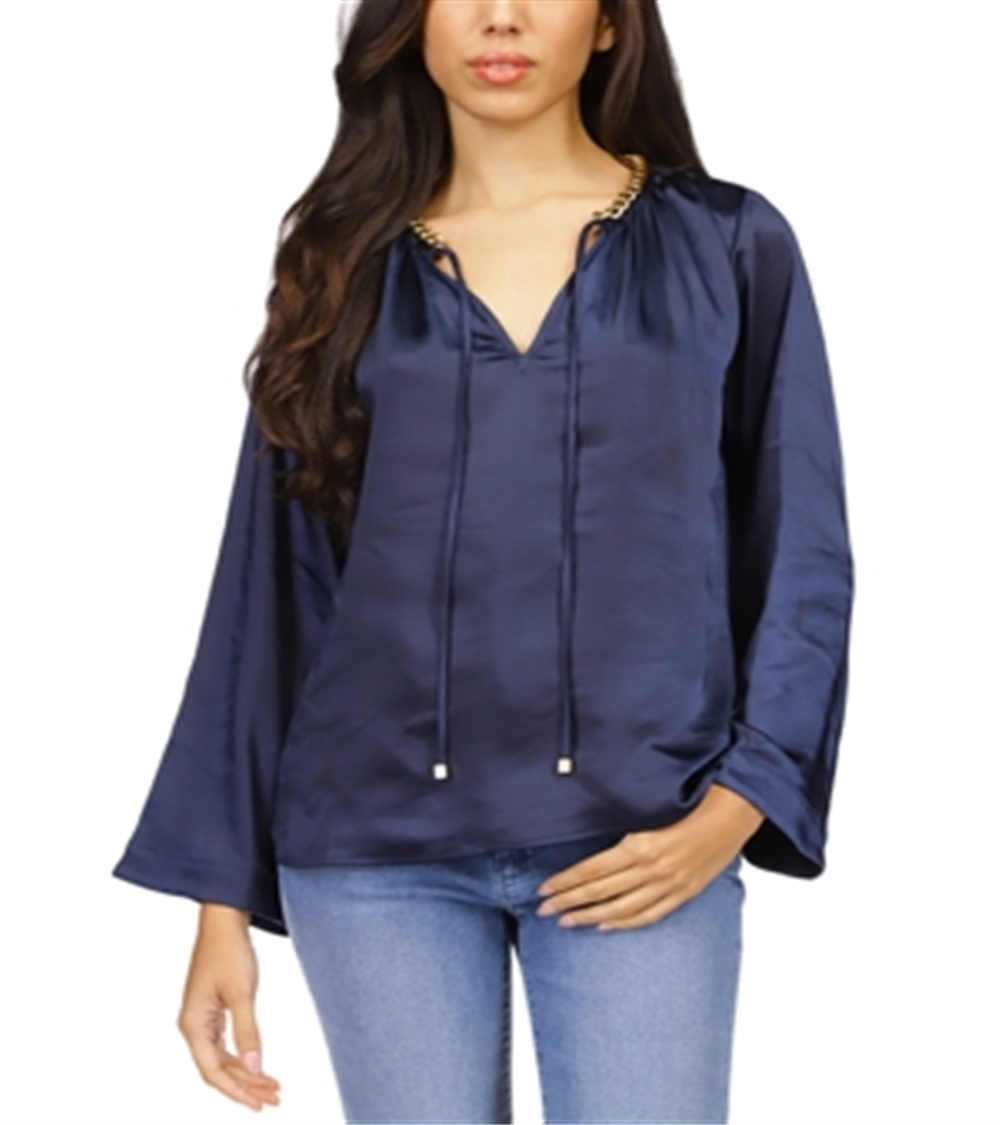 Michael Kors Bell Sleeve Chain Neck Top
