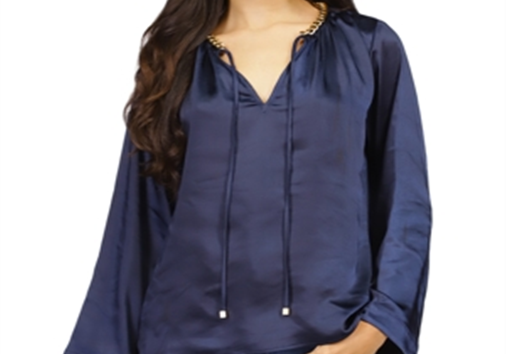 Michael Kors Bell Sleeve Chain Neck Top