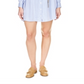 Michael Kors Pinstriped Satin Shirt Dress Blue