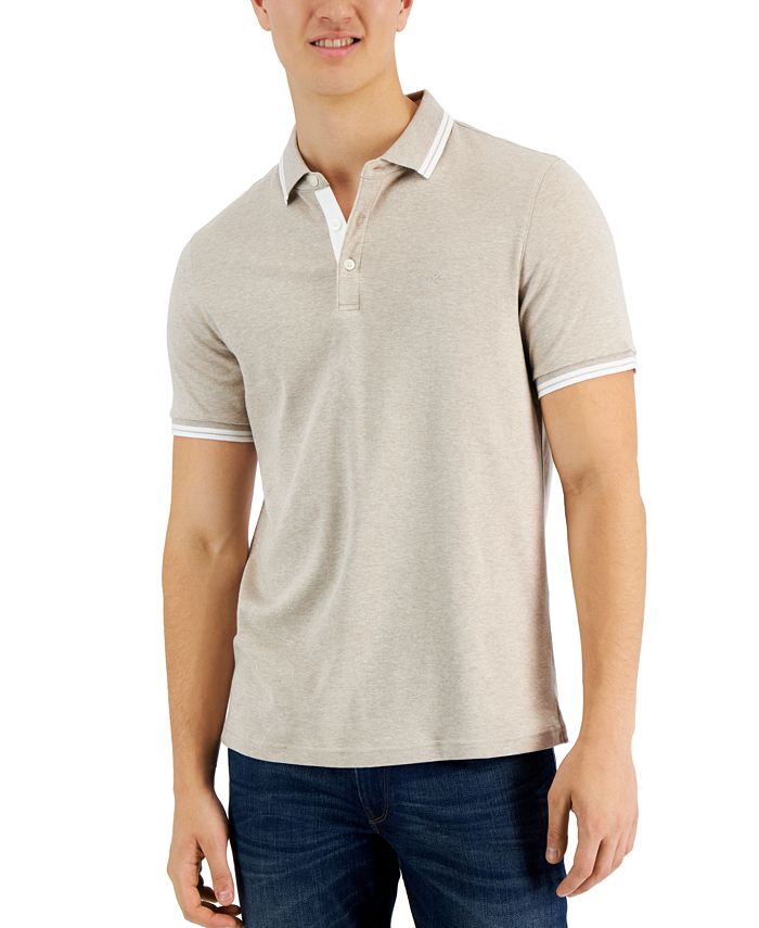Michael Kors Men's Greenwich Polo Shirt Beige Size Medium
