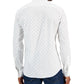 Michael Kors Men's Daisy Print Slim Fit Button Down Shirt White Size Large