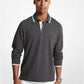 Michael Kors Men's Long Sleeve Greenwich Polo Gray Size Medium