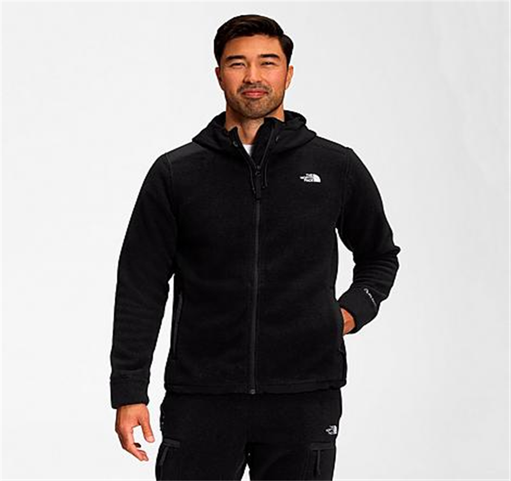 The North Face Men's Alpine Polartec® 200 Full Zip Hooded Jacket Black Size Medium