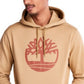 Timberland Men's Core Regular Fit Logo Hoodie Brown Size Small