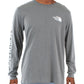 The North Face Men's TNF Sleeve Hit Long-Sleeve T-Shirt Gray Size Medium