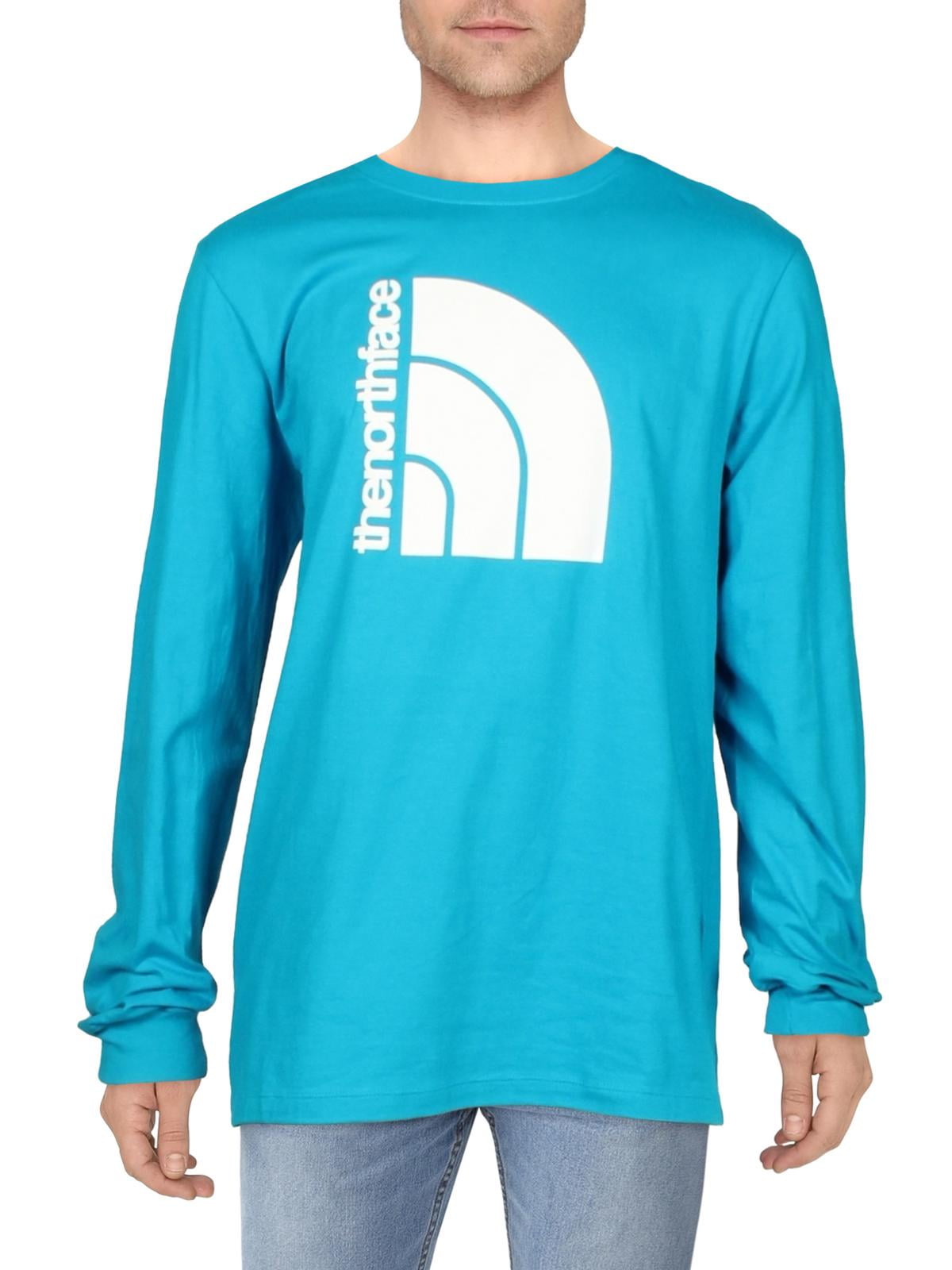 The North Face Men's Coordinates Crewneck Logo Shirt Blue Size Small