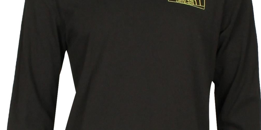 The North Face Men's Long Sleeve Cotton Graphic Tee Black Size Small