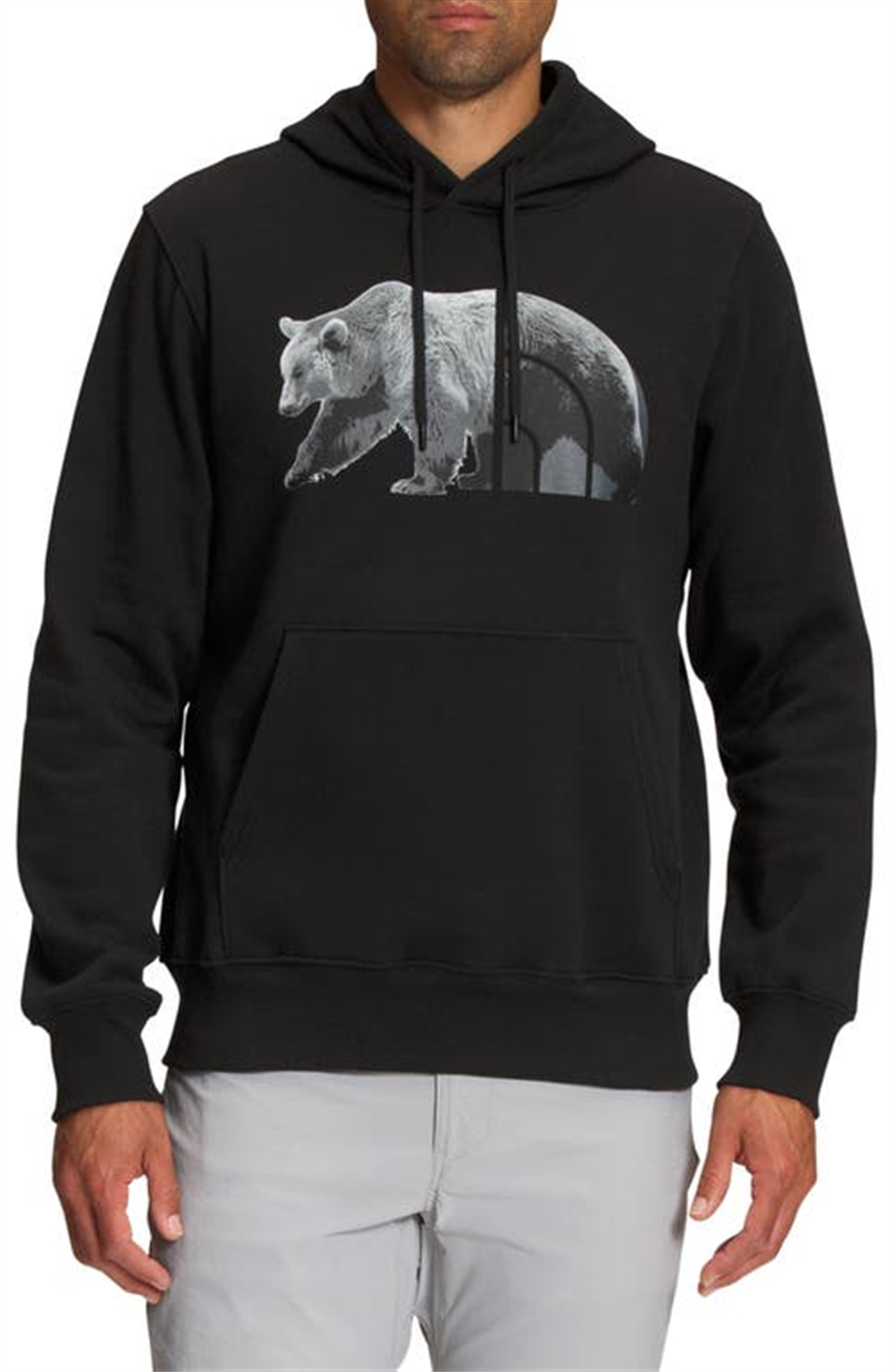 The North Face Men's Bear Logo Hoodie Sweatshirt Black Size XX-Large