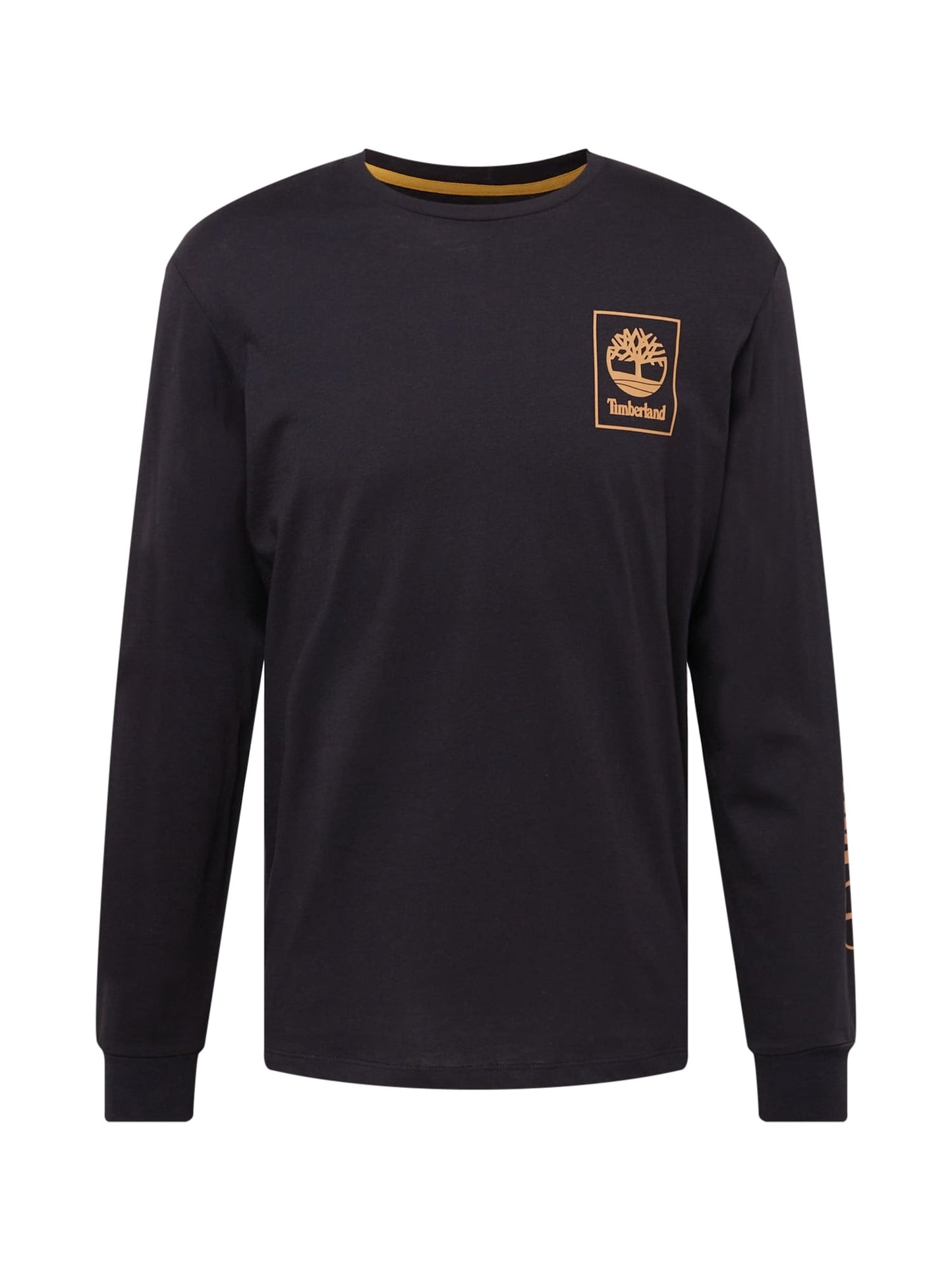 टिम्बरलैंड पुरुषों की लंबी बाजू वाली चेस्ट स्टैक लोगो टी काली, आकार डबल-एक्स्ट्रा-लार्ज