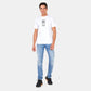 Timberland Men's Back Stack Logo Camo Tee White Size X-Large