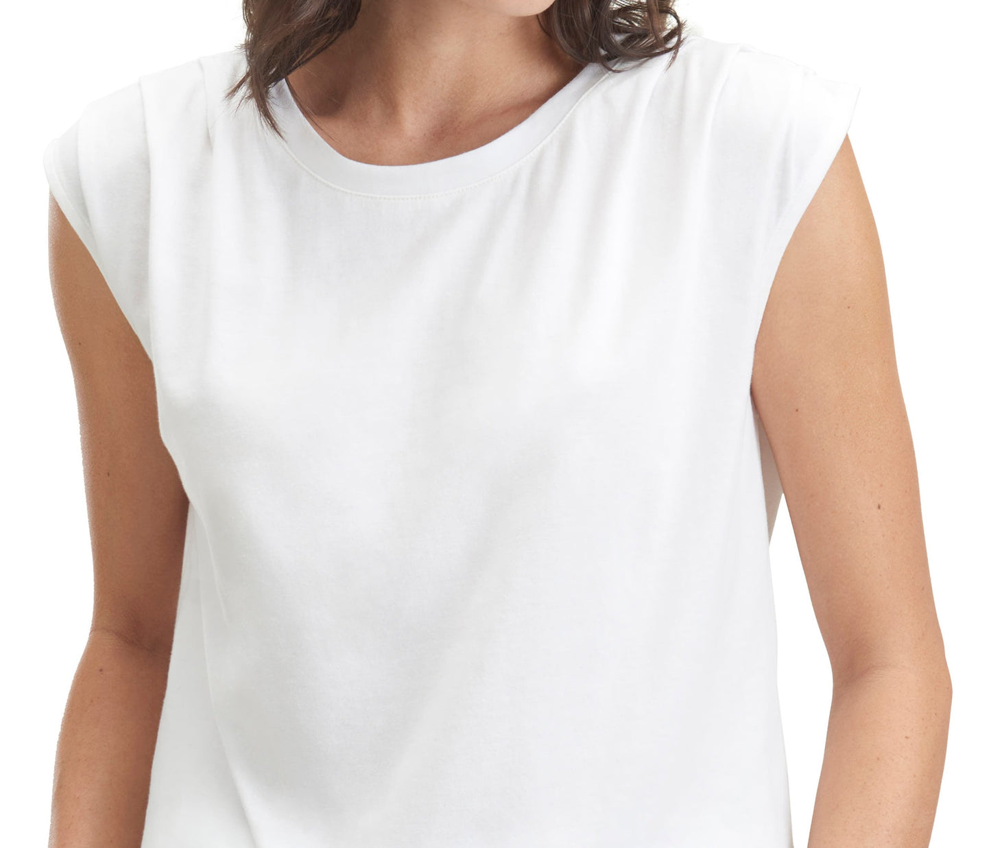 Splendid Women's Eco Jersey Pleated Shoulder Tank White Size Large