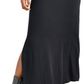 Splendid Chelsea Side Vent Asymmetric Maxi Skirt in Black Size Large