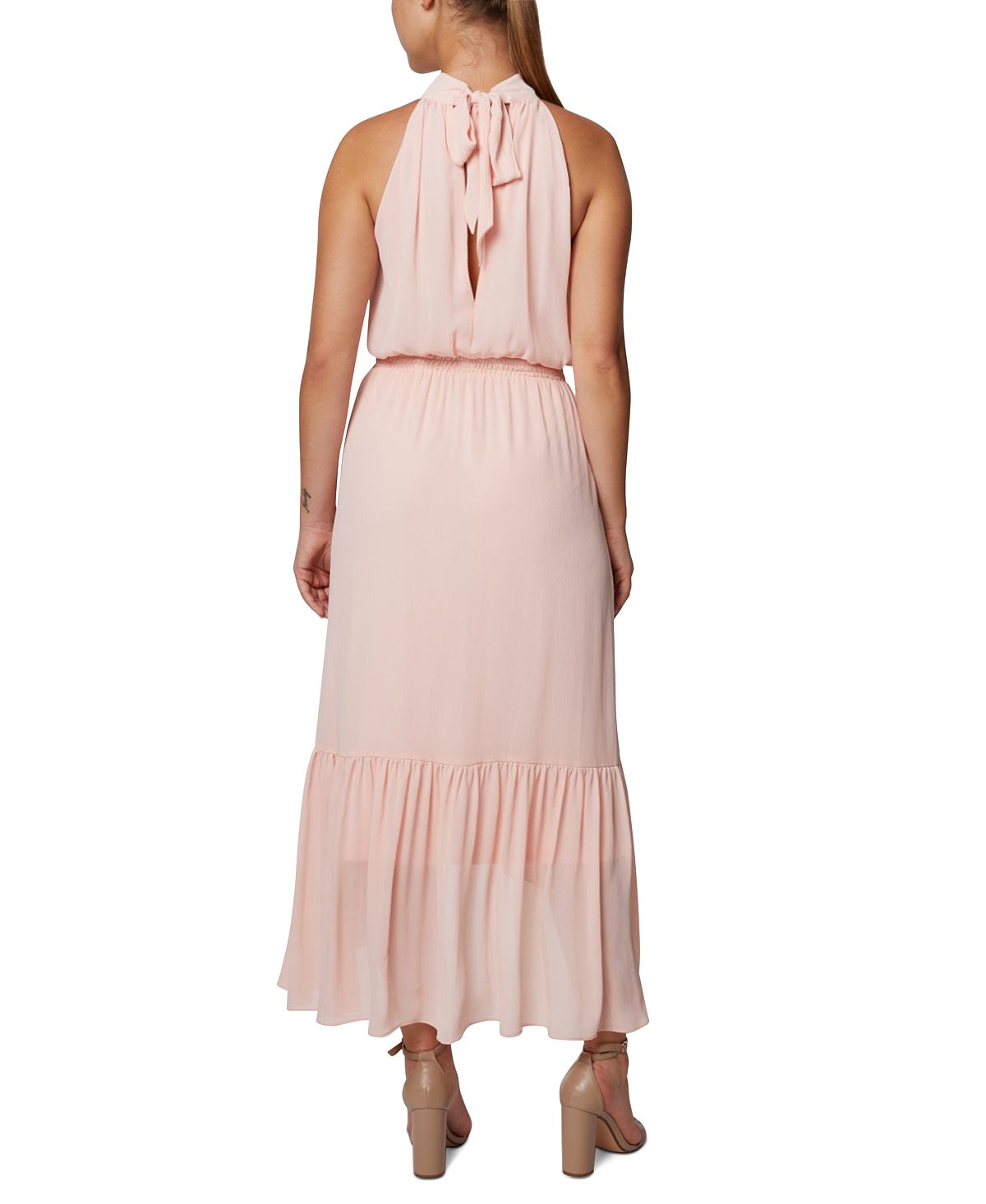 Laundry By Shelli Segal Women's Halter Neck Midi Dress Orange