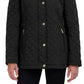Laundry By Shelli Segal Women's Faux Fur Lined Hooded Quilted Coat Black Size Small