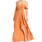 BCBGMAXAZRIA Women's Asymmetric Evening Dress Brown Size 4