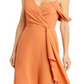 BCBGMAXAZRIA Women's Asymmetric Evening Dress Brown Size 4