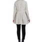 Laundry By Shelli Segal Women's Double Breasted Skirted Tweed Coat White Size Small