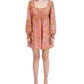 BCBGeneration Women's Paisley Print Babydoll Dress Pink Size 4