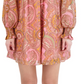 BCBGeneration Women's Paisley Print Babydoll Dress Pink Size 4