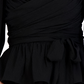BCBGeneration Women's Jacquard Ruched Balloon Sleeve Top Black Size X-Small