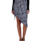 BCBGMAXAZRIA Women's Asymmetric Leopard Print Skirt Black Size 4