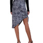 BCBGMAXAZRIA Women's Asymmetric Leopard Print Skirt Black Size 4