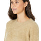 BCBGeneration Women's Fuzzy Pullover Crewneck Sweater Brown Size 12