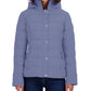 Nautica Women's Hooded Packable Puffer Coat Purple Size Small