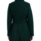 Laundry By Shelli Segal Women's Single Breasted Belted Walker Coat Black Size Small