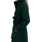 Laundry By Shelli Segal Women's Single Breasted Belted Walker Coat Black Size Small