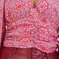 BCBGeneration Women's Cropped Floral Shirred Top Pink Size Medium