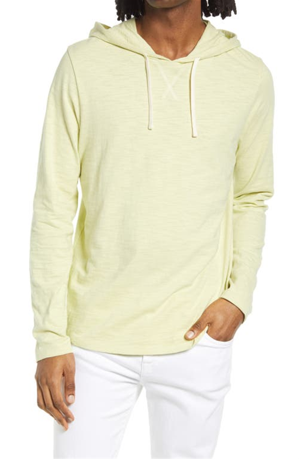 Vince Regular Fit Slub Hoodie - Cactus Bloom Color Size XX-Large