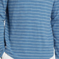 Vince Stripe Cotton Hoodie In Blue Ocean/Glacier Size X-Large