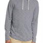 Vince Slub Stripe Cotton Hoodie - Coastal/Morning Blue - Size XL