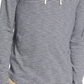 Vince Slub Stripe Cotton Hoodie - Coastal/Morning Blue - Size XL