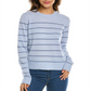 Vince Striped Wool & Cashmere-Blend Pullover Blue Size L