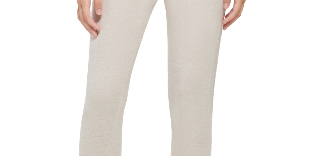 Calvin Klein Jeans Women's Honeycomb Jogger Pants Beige Size Medium