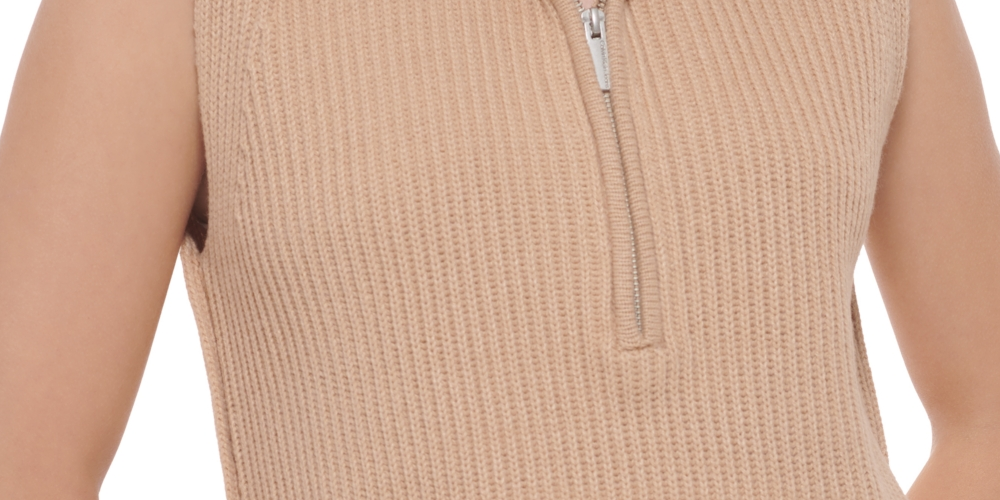 Calvin Klein Jeans Women's Ribbed Sleeveless Top Beige Size Small