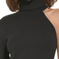 Calvin Klein Jeans Women's One Shoulder Turtleneck Top Black Size Medium