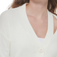 Calvin Klein Jeans Women's Cutout V Neck Cardigan White Size Small