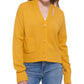 Calvin Klein Women's Cutout V Neck Cardigan Yellow Size Medium