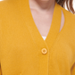 Calvin Klein Women's Cutout V Neck Cardigan Yellow Size X-Small