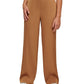 Calvin Klein Women's Satin Wide Leg Pull On Pants Brown Size Large