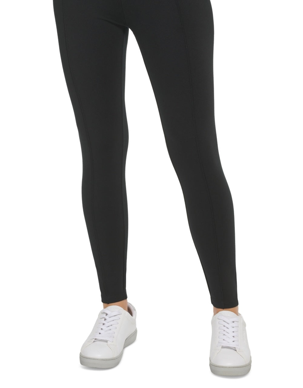 Calvin Klein Women's Full Length Pintuck Seam Leggings Black Size Small