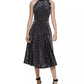 Calvin Klein Women's Velvet Midi Halter Dress Black Size 12