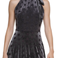 Calvin Klein Women's Velvet Midi Halter Dress Black Size 12